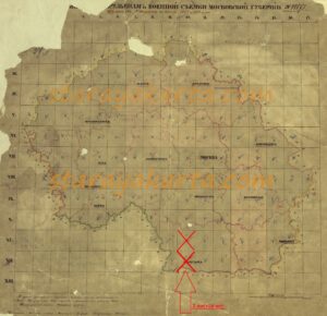 Топографическая карта Московской губернии 1853г
сборный лист